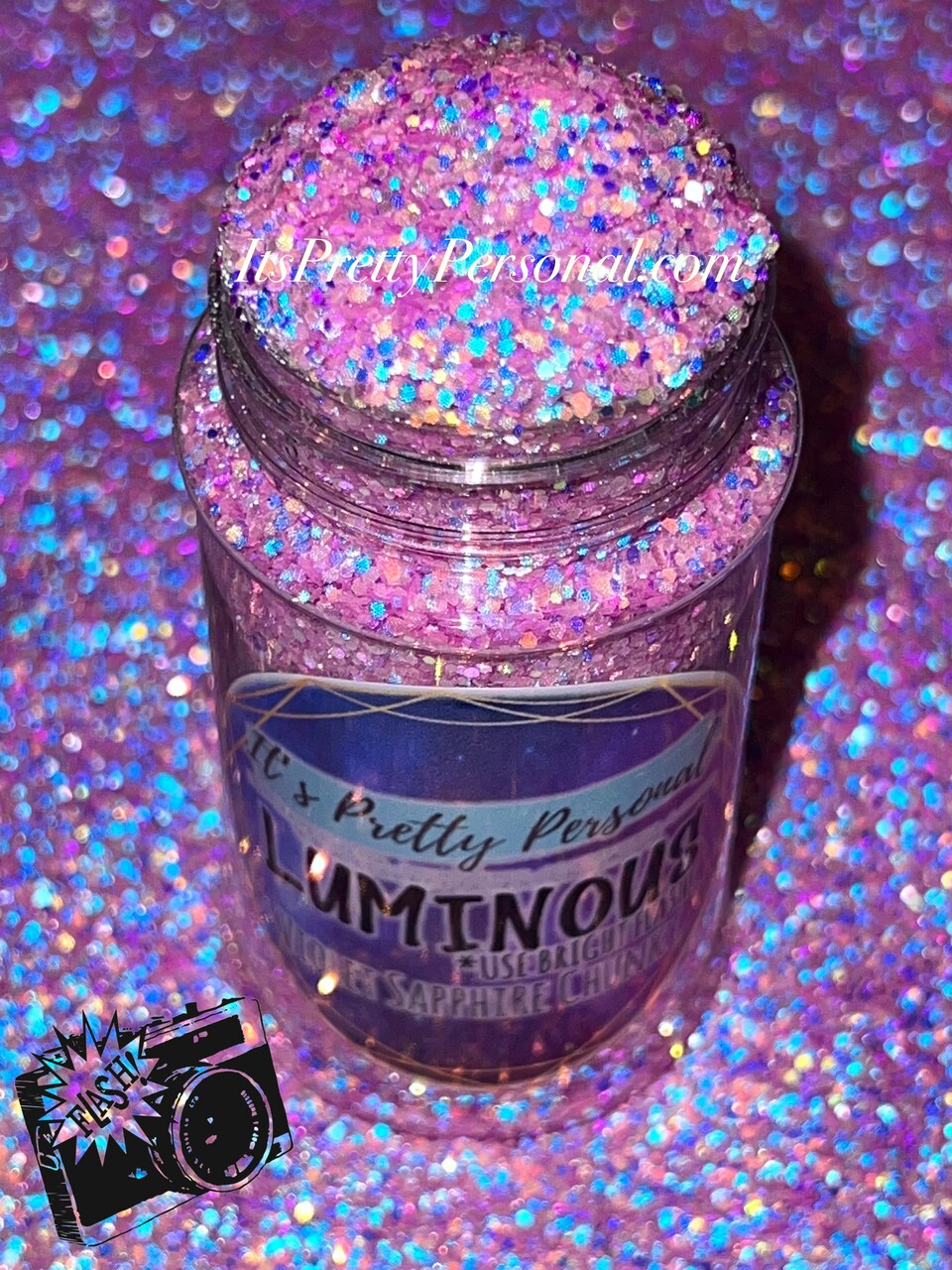 &#x201C;Violet Sapphire Chunky&#x201D; (Medium Cut)- Luminous Reflective Glitter Collection